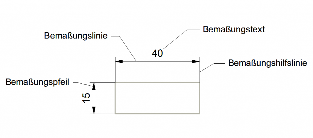 Aufbau einer Bemaßung | TurboCAD & DesignCAD