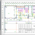 CAD floor plan in ZWCAD with labeled rooms and dimensions, and a left Sheet Manager panel showing categories and drawings.